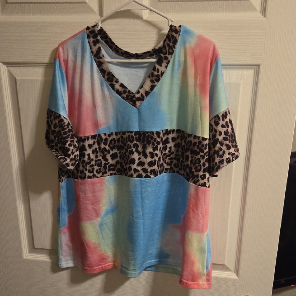 Plus Size Tie Dye Top